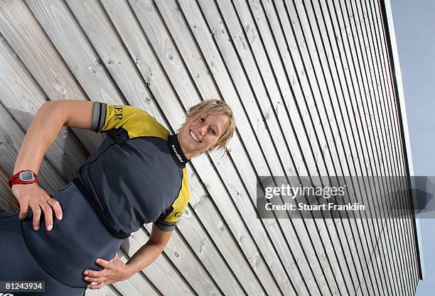 Jennifer Bongardt of Germany poses during training for the German Olympic canoeing team on May 27, 2008 in Markkleeberg, near Leipzig, Germany
