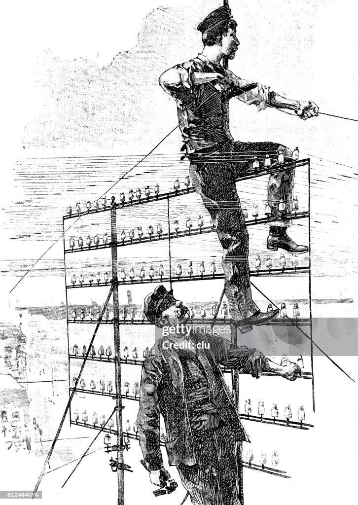 Professioni: Artigiani che lavorano in alto all'albero attuale