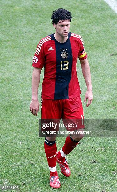 Michael Ballack of Germany leaves the pitch after the international friendly match between Germany and Belarus at the Fritz-Walter stadium on May 27,...