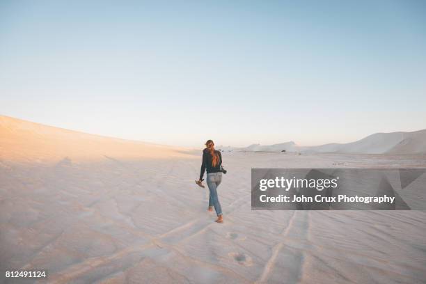 desert hiking - lancelin stock pictures, royalty-free photos & images