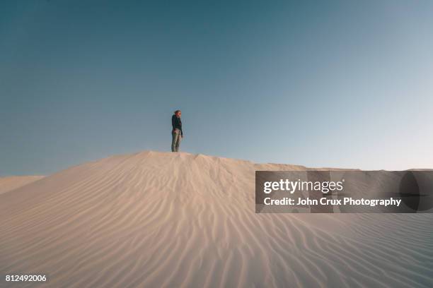 sand dune girl - lancelin stock pictures, royalty-free photos & images