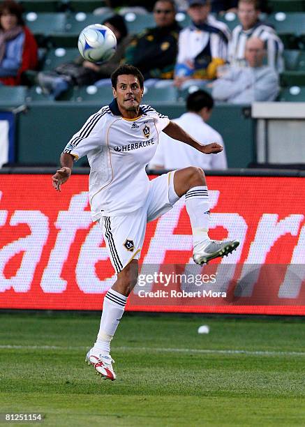 Ante Jazic of the Los Angeles Galaxy attacks the defense of the Colorado Rapids during their U.S. Open Cup play-in game at Home Depot Center May 27,...