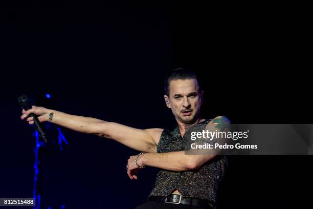 Dave Gahan of Depeche Mode performs on NOS stage at day 3 of NOS Alive festival on July 8, 2017 in Lisbon, Portugal.