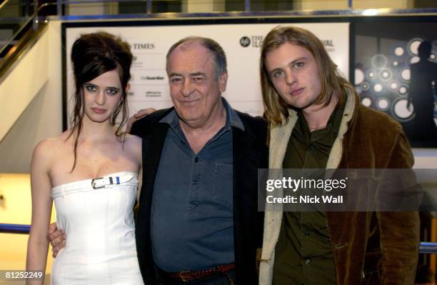 Eva Green, Bernardo Bertulucci and Michael Pitt