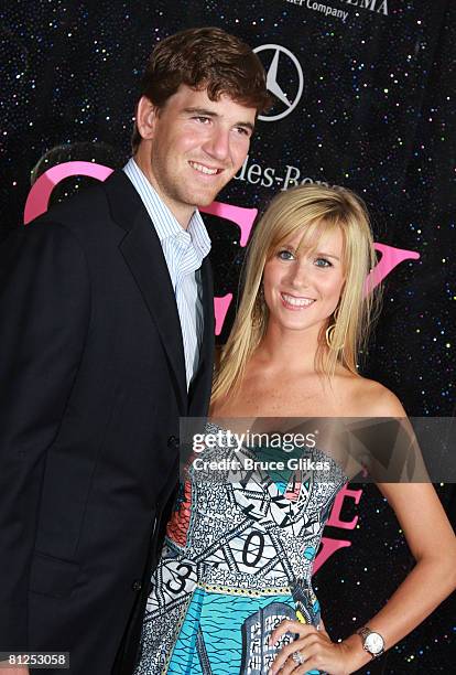 Eli Manning and wife Abby McGrew Manning attend the premiere of "Sex and the City: The Movie" at Radio City Music Hall on May 27, 2008 in New York...