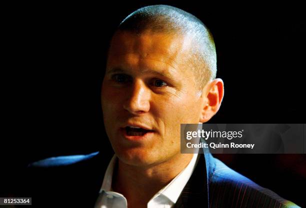 Former boxer Danny Green attends the WBA Super Middleweight title fight between Sam Soliman and Anthony Mundine at the Vodafone Arena on May 28, 2008...