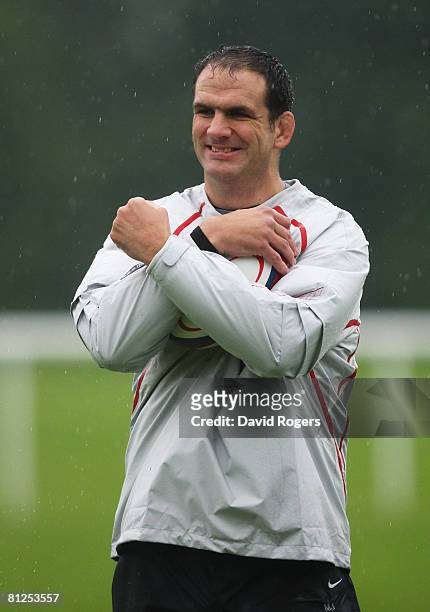 Martin Johnson, the England Manager smiles during an England training session at Bath University on May 28, 2008 in Bath, England.