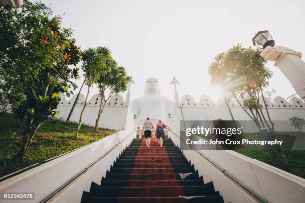 bahiravokanda viharaya buddha statue - sri lanka stockfoto's en -beelden