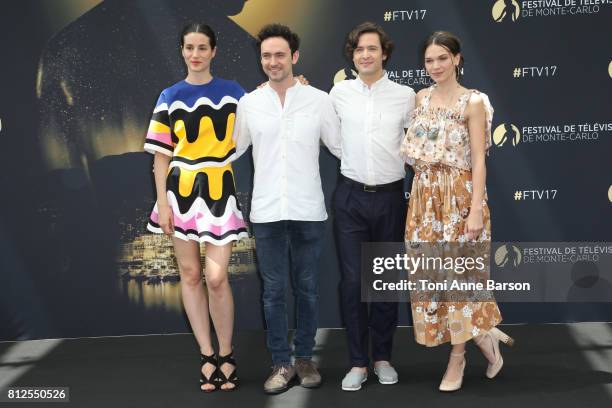 GElisa Lasowski, George Blagden, Alexander Vlahos and Anna Brewster attend photocall for "Versailles" on June 17, 2017 at the Grimaldi Forum in...