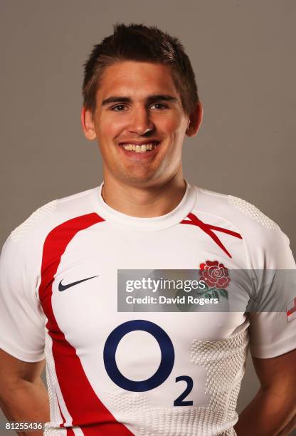 Toby Flood of England poses for a portrait during an England rugby photocall at the Macdonald Bath Spa Hotel on May 28, 2008 in Bath, England.