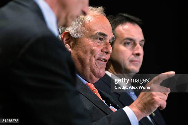 National Governors Association Vice Chair and Pennsylvania Governor Edward Rendell speaks as NGA Chair and Minnesota Governor Tim Pawlenty listens...