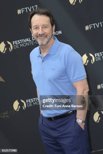 Jean-Hugues Anglade attends photocall for "Braquo" on June 17, 2017 at the Grimaldi Forum in Monte-Carlo, Monaco.