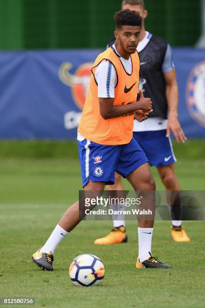Jake Clarke-Salter of Chelsea during a training session at Chelsea Training Ground on July 11, 2017 in Cobham, England.