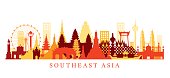 Southeast Asia Landmarks Skyline, Shape