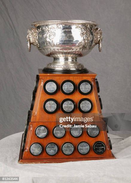 The Art Ross Trophy displayed at the NHL Awards presentation at the Omni William Penn Hotel on May 28, 2008 in Pittsburgh, Pennsylvania.
