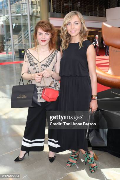 Anne-Elisabeth Blateau and Amelie Etasse attend photocall for "Scenes de Menages" on June 17, 2017 at the Grimaldi Forum in Monte-Carlo, Monaco.