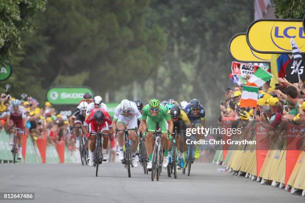 Marcel Kittel of Germany riding for Quick-Step Floors sprints to the finish line during stage 10 of the 2017 Le Tour de France, a 178km stage from...