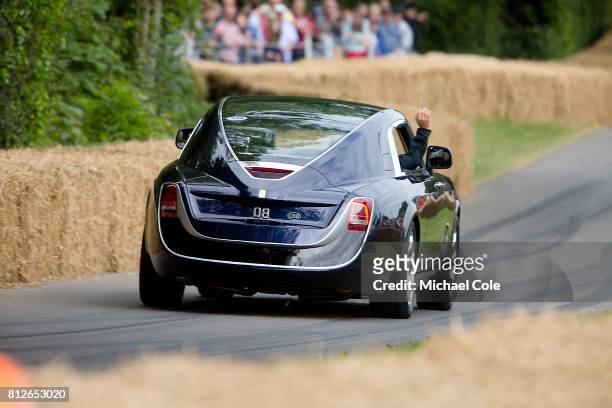 1st JULY: Unique Rolls Royce "Sweptail" at Goodwood on 1st July 2017 in Chichester, England.