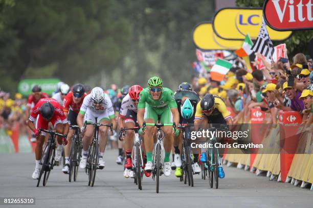 Marcel Kittel of Germany riding for Quick-Step Floors sprints to the finish line during stage 10 of the 2017 Le Tour de France, a 178km stage from...