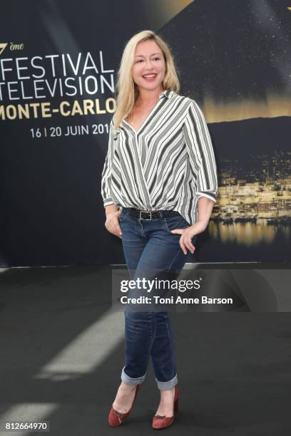 Jeanne Savary attends photocall for "En Famille" on June 17, 2017 at the Grimaldi Forum in Monte-Carlo, Monaco.