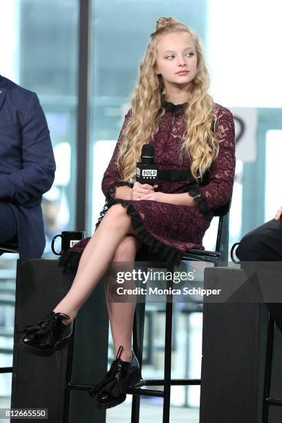 Actress Amiah Miller discusses "War For The Planet Of The Apes" at Build Studio on July 11, 2017 in New York City.