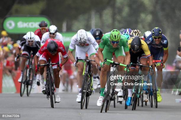 Marcel Kittel of Germany riding for Quick-Step Floors celebrates winning stage 10 of the 2017 Le Tour de France, a 178km stage from Périgueux to...