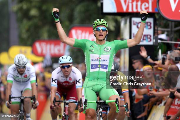 Marcel Kittel of Germany riding for Quick-Step Floors celebrates winning stage 10 of the 2017 Le Tour de France, a 178km stage from Périgueux to...