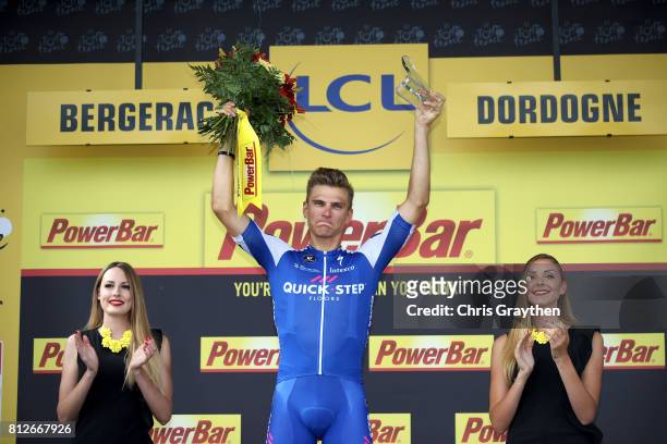Marcel Kittel of Germany riding for Quick-Step Floors celebrates on the podium after winning stage 10 of the 2017 Le Tour de France, a 178km stage...