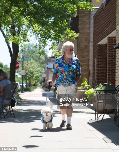 senior man with look alike dog. - pampered pets stock pictures, royalty-free photos & images