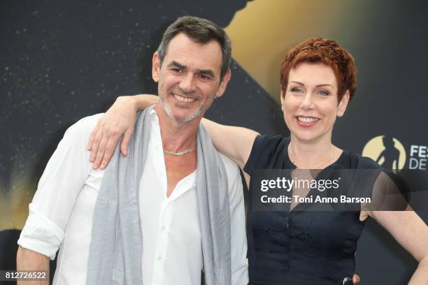 Jerome Bertin and Marie Reache attend "Plus Belle La Vie" photocall on June 18, 2017 at the Grimaldi Forum in Monte-Carlo, Monaco.