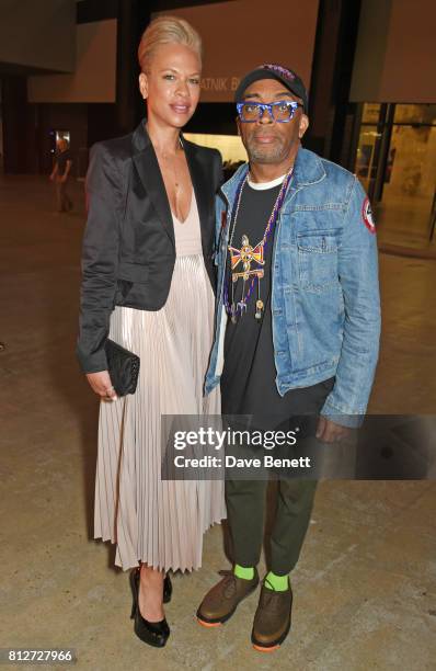 Spike Lee and Tonya Lewis Lee attend the opening of the "Soul Of A Nation: Art In The Age of Black Power" exhibition at the Tate Modern on July 11,...