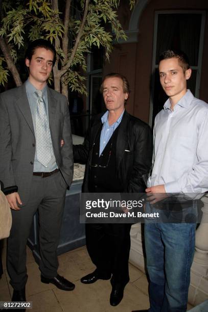 Martin Amis with his sons Luke attend the magazine launch party of 'Standpoint', at the Wallace Collection on May 28, 2008 in London, England.