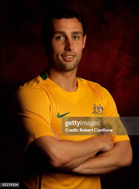 Scott McDonald of Australia poses during an Australian Socceroos portrait session at the Sofitel on May 29, 2008 in Brisbane, Australia.