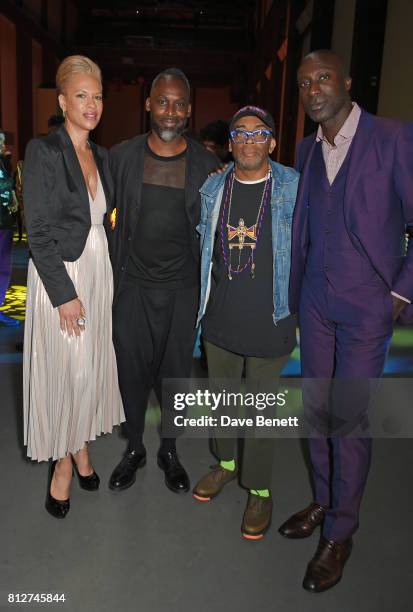 Tonya Lewis Lee, Simon Frederick, Spike Lee and Ozwald Boateng attend the opening of the "Soul Of A Nation: Art In The Age of Black Power" exhibition...