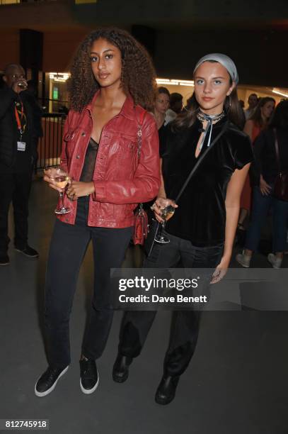 Emilia Boateng and Ella Somerville attend the opening of the "Soul Of A Nation: Art In The Age of Black Power" exhibition at the Tate Modern on July...