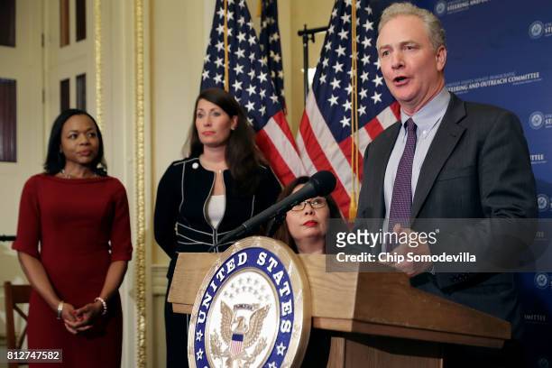 Lawyers' Committee for Civil Rights Under Law President Kristen Clarke, Kentucky Secretary of State Alison Grimes, Sen. Tammy Duckworth and Sen....