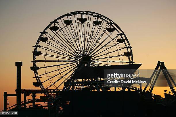 The new $1.5 million solar powered Ferris wheel, which replaces the Pacific Wheel Ferris wheel auctioned off on eBay for $132,400 in April, is seen...