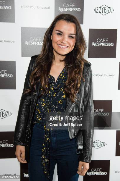 Samantha Barks attends the Cafe Nespresso Soho Launch Party at Cafe Nespresso on July 11, 2017 in London, England.