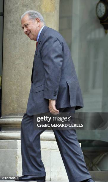 French Former Interior Minister, and current UMP right-wing governing party Senator ,Charles Pasqua, arrives on May 29, 2008 at the Elysee Palace in...