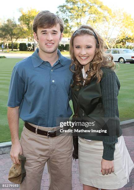 Actors Haley Joel Osment and Emily Osment arrives at the 10th Annual Michael Douglas & Friends Celebrity Golf Tournament held at the Riviera Country...