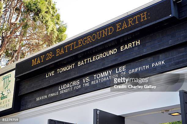 General view is seen during the Planet Green premiere event and concert for the television series "Battleground Earth: Ludacris vs. Tommy Lee" held...