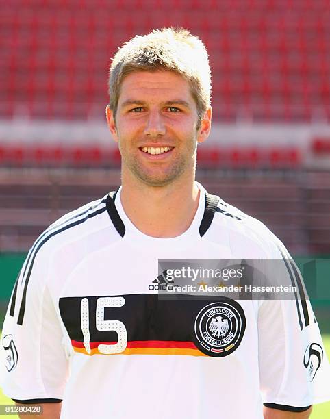 Thomas Hitzlsperger of Germany poses at the team photocall at the Son Moix stadium on May 29, 2008 in Mallorca, Spain.