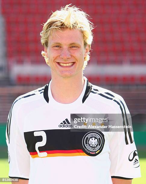 Marcell Jansen of Germany poses at the team photocall at the Son Moix stadium on May 29, 2008 in Mallorca, Spain.