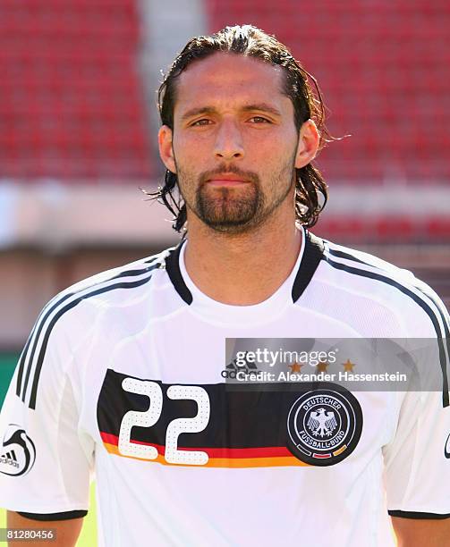 Kevin Kuranyi of Germany poses at the team photocall at the Son Moix stadium on May 29, 2008 in Mallorca, Spain.