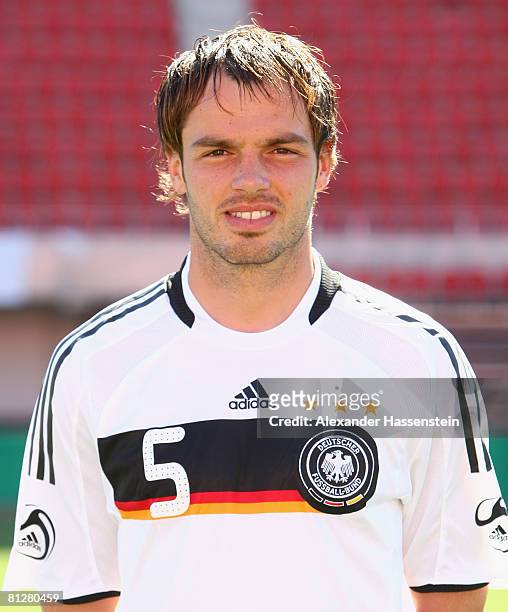 Heiko Westermann of Germany poses at the team photocall at the Son Moix stadium on May 29, 2008 in Mallorca, Spain.