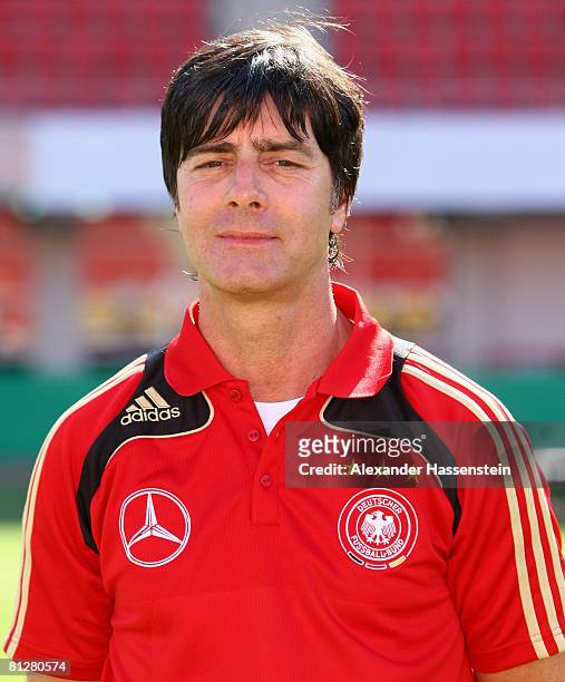 Joachim Loew, head coach of the German national team, poses at the team photocall at the Son Moix stadium on May 29, 2008 in Mallorca, Spain.