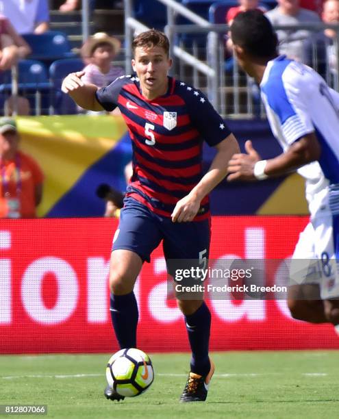 Matt Besler of USA plays against Panama during a CONCACAF Gold Cup Soccer match at Nissan Stadium on July 8, 2017 in Nashville, Tennessee.