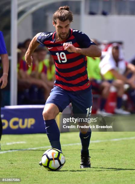 Graham Zusi of USA plays against Panama during a CONCACAF Gold Cup Soccer match at Nissan Stadium on July 8, 2017 in Nashville, Tennessee.