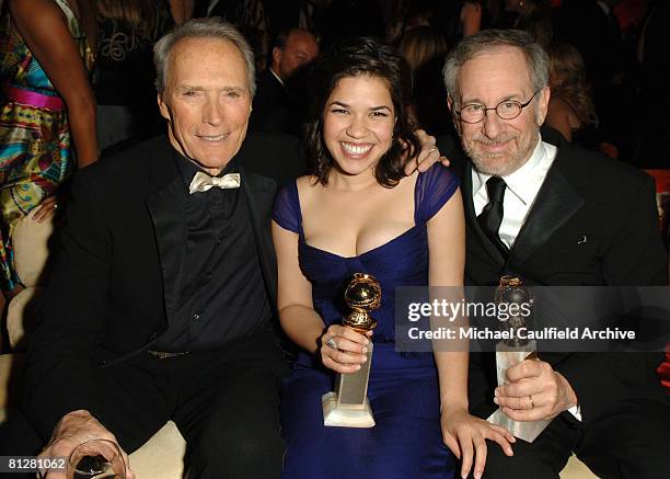 Clint Eastwood, America Ferrera and Steven Spielberg