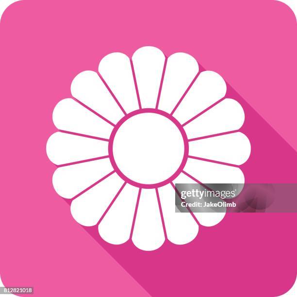 flower icon silhouette 2 - pedal stock illustrations